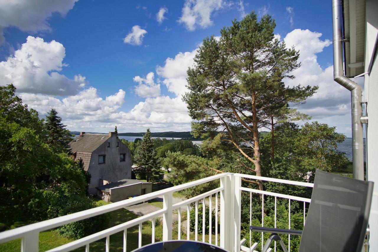 Ferienresidenz Zwei Bodden FeWo Hinnak 1 4 Balkon Lietzow Exterior foto